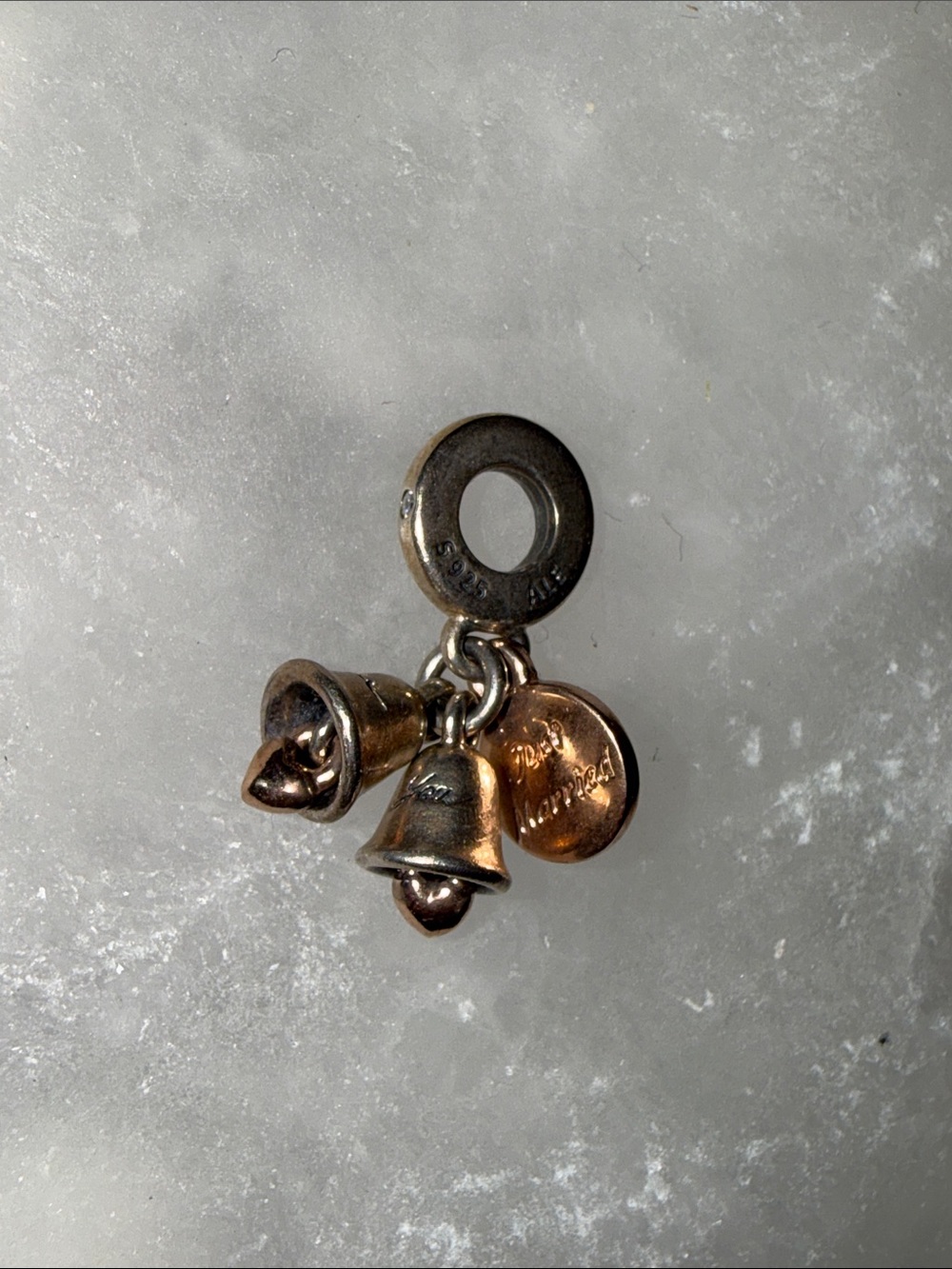 Pandora Two Tone Wedding Bells Charm